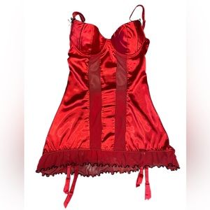 Frederick’s of Hollywood Satin & Mesh Baby Doll